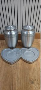 Metal European Style Cremation Urn Adult <b>Ashes</b> Custom Color and Logo Memorial <b>Keepsake</b> 220 Cubic Inch Capacity for Funeral Use - Product Image 1