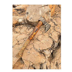 Hache de Bûcheron Style Viking THEWIZ CRAFTS, Tête Barbe, Acier Carbone, Manche en Bois, pour Fendre du Bois de Chauffage, Camping en Plein Air, Garantie 3 Ans - Product Image 3