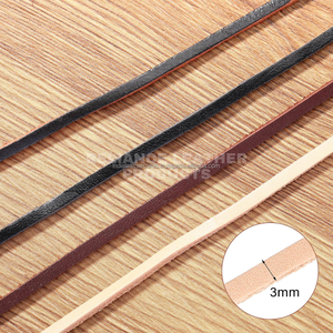 3mm Natural Color Flat <b>Leather</b> Cord Wholesale Supplier Natural <b>Leather</b> Strip Multiple Colors - Product Image 6