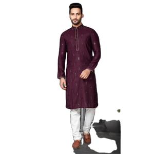 Soie de coton lourd avec broderie lourde Travail Vêtements traditionnels Kurt comme pour la vente en ligne - Product Image 1