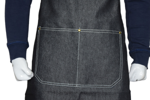 ผ้ากันเปื้อนผ้ายีนส์ยาวสำหรับทุกเพศชุดเชฟสำหรับผู้หญิงและผู้ชายสำหรับใช้ในบ้านสวนร้านอาหารคาเฟ่ - Product Image 4