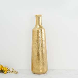 Modern <b>Rustic</b> Brass Floor Vase Tall Handmade Lightweight Flower Vase for Wedding Home Decor - Product Image 4