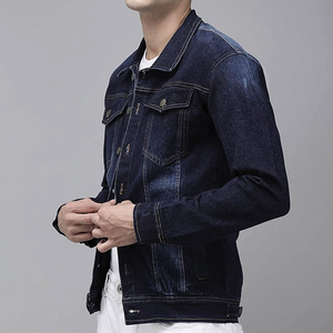 Ventes en gros de vestes en jean en coton pour hommes, style streetwear 2024, design personnalisé, nouvelle mode d'hiver avec service OEM - Product Image 2
