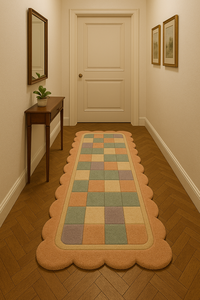 Luxury handmade pink green white purple wool rug hand tufted solid custom soft durable modern <b>carpet</b> - Product Image 4