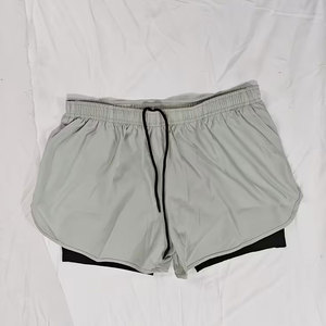 2026 Wholesale Two-Piece Shorts for Men, Athletic Double-<b>Layer</b> Running Fitness Shorts with Woven Pockets - Product Image 1
