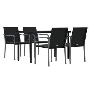 Dark <b>Grey</b> Garden <b>Dining</b> <b>Set</b> 4 Piece Outdoor Furniture Patio <b>Table</b> Chairs <b>Set</b> - Product Image 3