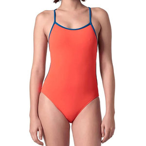 Maillot de bain une pièce brésilien pour femme, coupe confortable, couleur unie, tissu polyester/nylon doux et respirant, couleurs et tailles personnalisables - Product Image 1