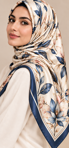 Printed Marble Modal <b>Hijab</b> Scarf Soft <b>Satin</b> Headscarf Woven Shawl Bandana for Women - Product Image 5