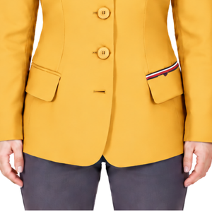Veste d'équitation jaune moutarde pour femmes, blazer d'équitation sur mesure, veste de compétition d'équitation professionnelle, vente en gros personnalisée - Product Image 5