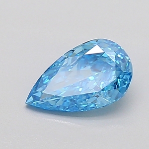 Diamant de laboratoire CVD de 0,50 ct, taille poire, bleu vif fantaisie, pureté VS1, non monté - Product Image 1