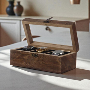 Caja de Madera para Relojes, Organizador de Relojes de Madera para 12/20 Relojes, Colección AYAANS - Product Image 1
