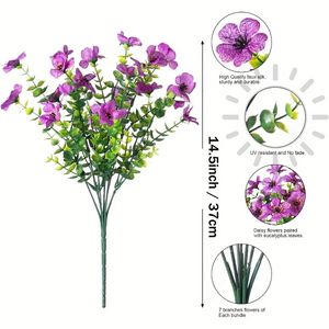 Lot de 24 fleurs de Noël artificielles réalistes en plastique, sans entretien, pour décorations de Noël et ornements d'arbre - Product Image 2