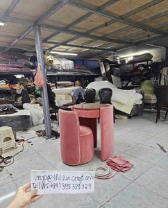 Oak Wood Modern Corner Beauty <b>Vanity</b> Desk - Girls Makeup Table with Mirror & Chair Set Wholesale Price - Product Image 6