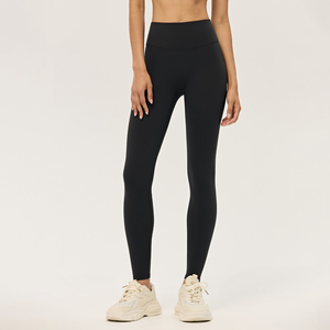 <b>High</b> <b>Waist</b> <b>Black</b> <b>Leggings</b> Women Full Length Tummy Control Solid Sporty Daily Wear Pants - Product Image 2