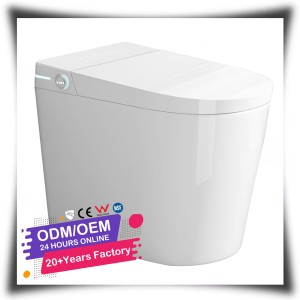 Ensemble WC intelligent mural de haute qualité pour salle de bain, noir/blanc, toilettes intelligentes avec réservoir dissimulé, WC suspendu pour projet hôtelier - Product Image 1
