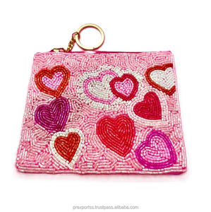 Monedero de Monedas Ajustable con Bordado de Mariquita WhimsicBold, Suave, con Cuentas, Hecho a Mano, con Cremallera Chevron, Gran Capacidad, Resistente al Agua - Product Image 5