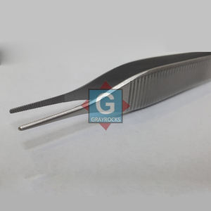 Pinzas dentadas de titanio grises de alta venta -3232-63 - Juego de instrumentos quirúrgicos manuales reutilizables de alta calidad - Product Image 6