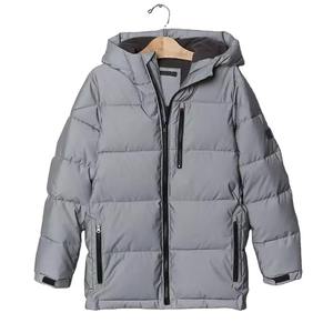 Veste parka longue en cuir écologique personnalisée pour homme, avec col montant et fermeture éclair, respirante, vente en gros - Product Image 5