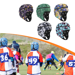 Kids Rugby Helmet Breathable Soft Padding Headgear with Reflective Strips for Soccer Baseball Outdoor Sports Safety - Product Image 6