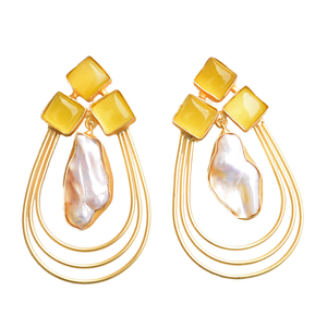 Piedras Preciosas de Latón al por Mayor, Perlas Genuinas, Cristal Curativo, Alto Pulido, Chapado en Oro, Diseño Único, Exportación al por Mayor - Product Image 1