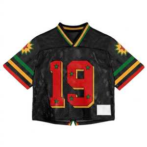 Maillot de football américain personnalisé, style streetwear oversize, haut en mesh, style vintage Y2K, vêtements de sport respirants, maillot d'équipe en gros - Product Image 3