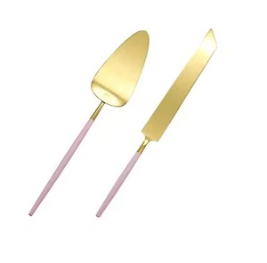 Luxury Table Metal Cake Server Set Stainless Steel Cake Knife Spatula Serving <b>Tools</b> - Product Image 1