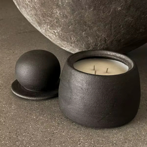 Vases à bougies rustiques en métal, récipients pour la fabrication de bougies, pour la décoration intérieure vintage, pièce d'appoint. - Product Image 1