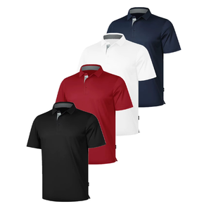 Polo de golf personnalisé avec logo brodé, 100% polyester, pour hommes, polo de sport de haute qualité, polo uni - Product Image 1