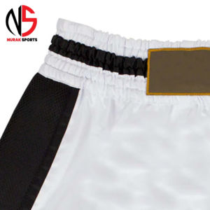 กางเกงมวยไทยชายคุณภาพพรีเมียม น้ำหนักเบา ราคาขายส่ง ปรับแต่งได้ตามต้องการ ผ้าไม่ยับ ดีไซน์ล่าสุด - Product Image 2