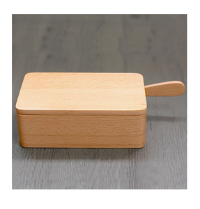 Caja de mantequilla de madera, plato rectangular de madera maciza, platos y recipientes, caja de mantequilla de madera, mejor precio - Product Image 3