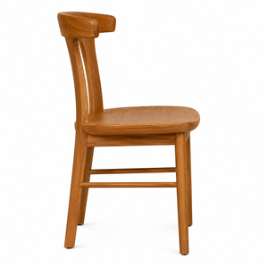 Silla de Comedor Escandinava de Teca con Respaldo Curvo y Asiento Esculpido, Ecológica, Duradera, Impermeable, Diseño Moderno y Estable - Product Image 2