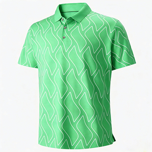 Camiseta de Golf de Lujo Personalizada de Alta Calidad, Antiarrugas, de Poliéster Tejido, Manga Corta, Talla Grande, Lisa, con Bordado - Product Image 1