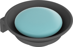 Petite porte-savon carré mural en verre avec support en métal chromé pour salle de bain moderne - Product Image 3