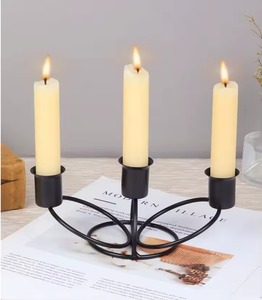 Newest Golden Leaf Candlestick Holders with White Berries Brass Metal Christmas Home Decor <b>Heat</b> Resistant - Product Image 4