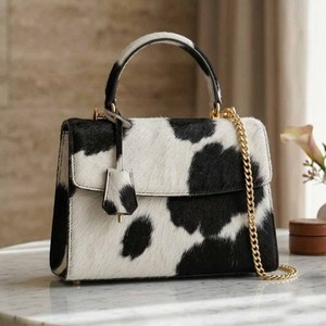 Bolsos de Mano de Cuero Genuino para Mujer, Diseño Clásico y Personalizado, con Asa Superior Desmontable y Bolsillo para Teléfono Celular - Product Image 2