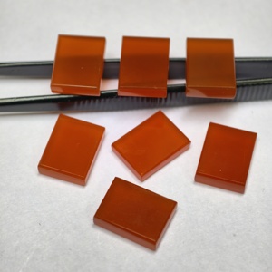 พลอยออนิกซ์สีแดงธรรมชาติทรงสี่เหลี่ยมผืนผ้าแบบแบนทรงคาโบชอง - Product Image 3