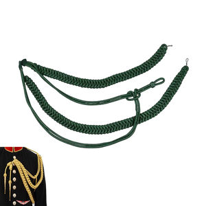 Classical <b>Braided</b> Metallic <b>Cord</b> Aiguillette for Uniform Garment Silver Gray Round Shape - Product Image 3