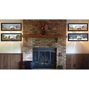 Billy Jacobs Four Seasons Collection V Vignette 4 pièces Tableaux de paysages Cadre noir - Product Image 2