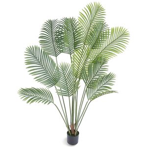 Palma Artificiale Olivo Alta 1,8 m, Pianta Finta in PE Sicuro, Protezione Anti-Ribaltamento, Bassa Manutenzione, Realistica - Product Image 1