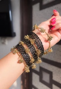 Elegant Style Latest Festive Eid & Party Wear Gungharoo Bangles Kashmiri Churian For Girls - Product Image 4