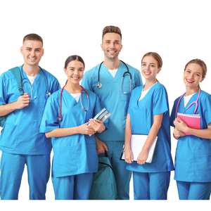 SAO Mai เสื้อผ้าทางการแพทย์สำหรับผู้ชาย, เสื้อคอวีกันรอยยับระบายอากาศได้ดีนุ่มมาก - Product Image 2