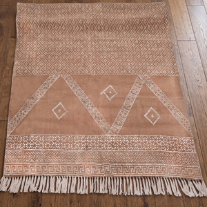Alfombras Hechas a Mano con Estampado de Bloques de Algodón, Lavables, Reversibles, Tejido Plano, Decoración Boho para el Hogar, Alfombra de Oración Ecológica Antideslizante y Apta para Mascotas - Product Image 3