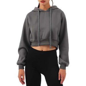 Women's Cropped <b>Hoodies</b> <b>Top</b> Fashionable Breathable Casual Wear Cotton Full Sleeve Pullover <b>Crop</b> <b>Top</b> <b>Hoodies</b> - Product Image 1