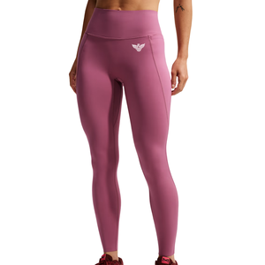 Womens Dusty Rose Thin High Waist Yoga <b>Leggings</b> Stretch Gym Fitness Running <b>Workout</b> <b>Pocket</b> Lightweight Activewear Pants Quick - Product Image 1