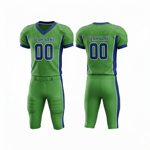 Uniforme de Fútbol Americano Personalizable 100% Poliéster, Conjunto de Camiseta y Pantalones Cortos, Impresión Digital, Logotipo en la Parte Delantera, Precio Económico, Venta al Por Mayor - Product Image 1