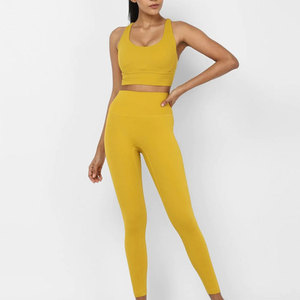 Ensembles de yoga pour femmes fabriqués en usine, best-sellers, taille élastique, vêtements de fitness, couleur et taille personnalisées - Product Image 1