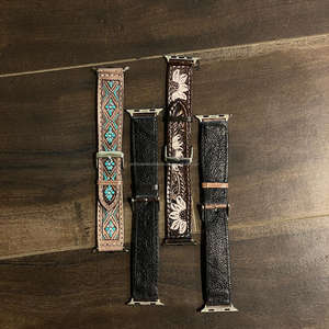 2025 bracelets en cuir véritable usinés à la main personnalisés avec motif floral et boucle ardillon bracelet de remplacement confortable pour montres - Product Image 6