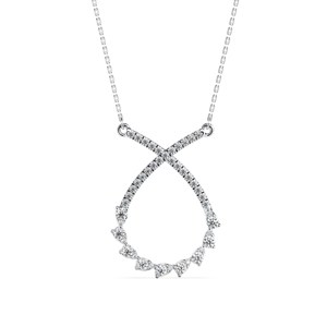 Collier pendentif élégant en argent 925 avec boucle infinie et moissanite, idéal pour le quotidien des femmes. - Product Image 5