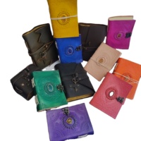 Journal en cuir coloré personnalisé en gros Journal en cuir gaufré avec pierre et clé Cahier en cuir naturel au meilleur prix