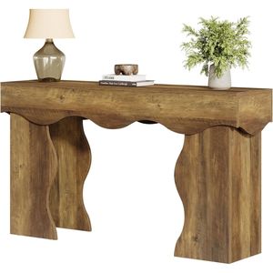 Consolle in Stile Rustico da 140 cm con Bordi Ondulati per Ingresso o Uso come Consolle - Product Image 6